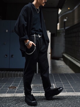 「RIN（リン）のアイテム（パンツ）」を使った、HidenoriKataokaさん（メンズ・174cm）の秋コーディネート