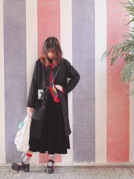 「pattern」｜「アイテム（ショルダーバッグ）」を使った、椰さん（レディース・160cm）の冬コーディネート