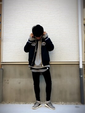 「vetements」｜「アイテム（ブルゾン）」を使った、R.Fさん（メンズ・174cm）の冬コーディネート