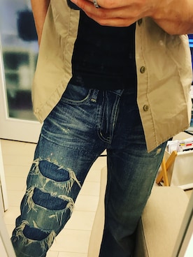 「NO ID.（ノーアイディ）のアイテム（タンクトップ）」を使った、Mickyさん（メンズ・167cm）の夏コーディネート