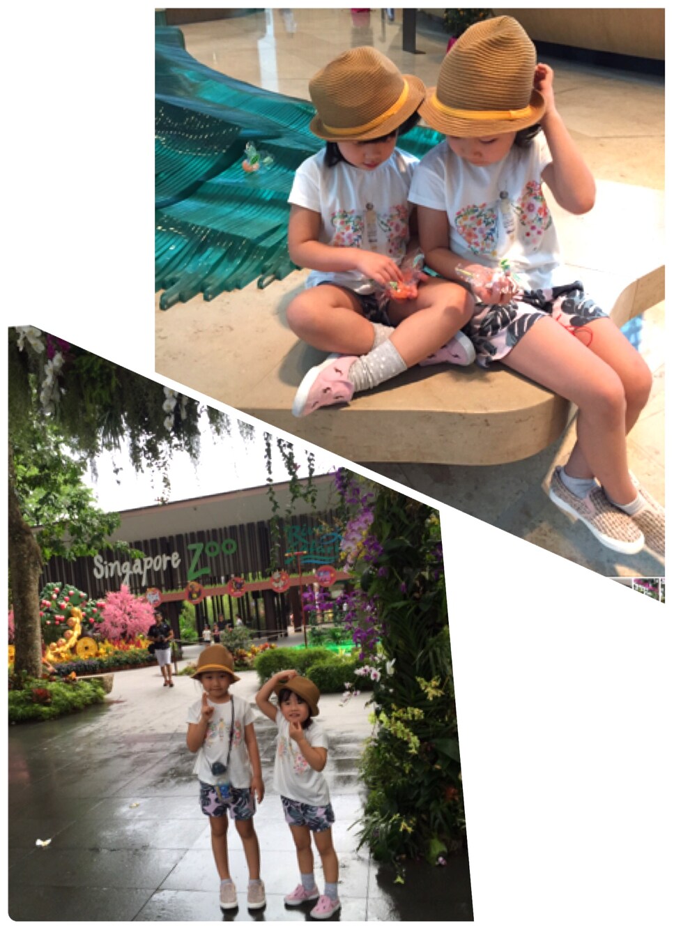 「動物園、子供服」｜「ZARAのアイテム（Tシャツ/カットソー、ホワイト系）」を使った、Aiyuさん（レディース・161cm）の冬コーディネートの1枚目の写真