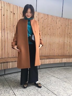 「タートル」｜「アイテム（その他アウター）」を使った、KAHO SUZUKIさん（レディース・166cm）の秋コーディネート
