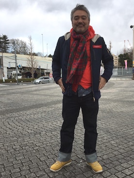 「TOMMY（トミー）のアイテム（ナイロンジャケット）」を使った、スエさん（メンズ・173cm）の春コーディネート