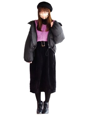 えりり🌷骨格ウェーブ/イエベ秋さん（レディース・163cm）の冬コーディネート