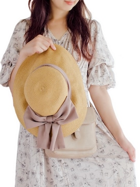 「one after another NICE CLAUP（ワンアフターアナザーナイスクラップ）のアイテム（帽子）」を使った、えりり🌷骨格ウェーブ/イエベ秋さん（レディース・163cm）の夏コーディネート