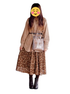 えりり🌷骨格ウェーブ/イエベ秋さん(レディース・163cm)の秋コーディネート