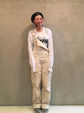 「working style」｜「アイテム（オールインワン・サロペット）」を使った、SHELLYさん（レディース・155cm）の春コーディネート