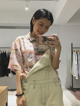「working style」｜「アイテム（オールインワン・サロペット）」を使った、SHELLYさん（レディース・155cm）の春コーディネート