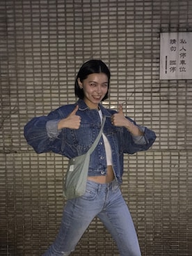 「NET（ネット）のアイテム（パンツ）」を使った、SHELLYさん（レディース・155cm）の秋コーディネート
