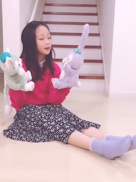 「ハイネックトップス」｜Na⓪さん（キッズ・135cm）の冬コーディネート