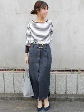 「FABIO RUSCONI（ファビオルスコーニ）のアイテム（パンプス）」を使った、mikiさん（レディース・163cm）の冬コーディネート