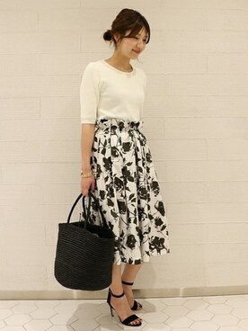 「アイテム（スカート、その他）」を使った、mikiさん（レディース・163cm）の春コーディネート