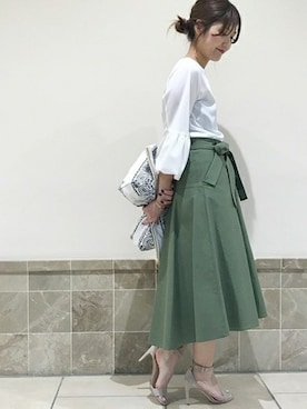 「Noble（ノーブル）のアイテム（バッグ）」を使った、mikiさん（レディース・163cm）の夏コーディネート