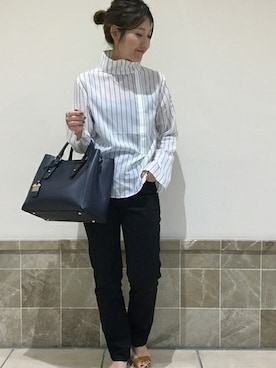 「Noble（ノーブル）のアイテム（デニムパンツ）」を使った、mikiさん（レディース・163cm）の夏コーディネート