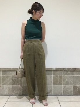 「maison-vincent（メゾンヴァンサン）のアイテム」を使った、mikiさん（レディース・163cm）の夏コーディネート