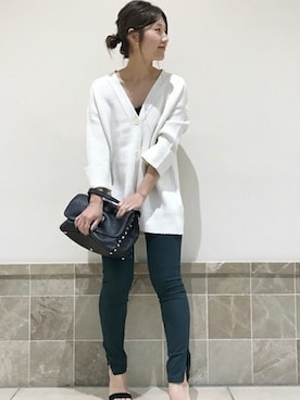 「Noble（ノーブル）のアイテム（その他パンツ）」を使った、mikiさん（レディース・163cm）の秋コーディネート