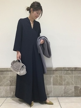 「おでかけ」｜「アイテム（チェスターコート）」を使った、mikiさん（レディース・163cm）の秋コーディネート