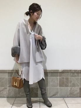 「Noble（ノーブル）のアイテム（ワンピース）」を使った、mikiさん（レディース・163cm）の秋コーディネート