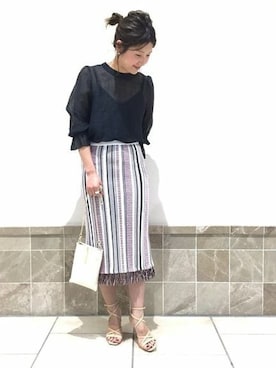 「アイテム（スカート、その他）」を使った、mikiさん（レディース・163cm）の冬コーディネート