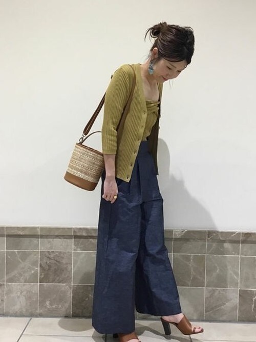Noble（ノーブル）の「ハイウエストサッシュベルト風パンツ2