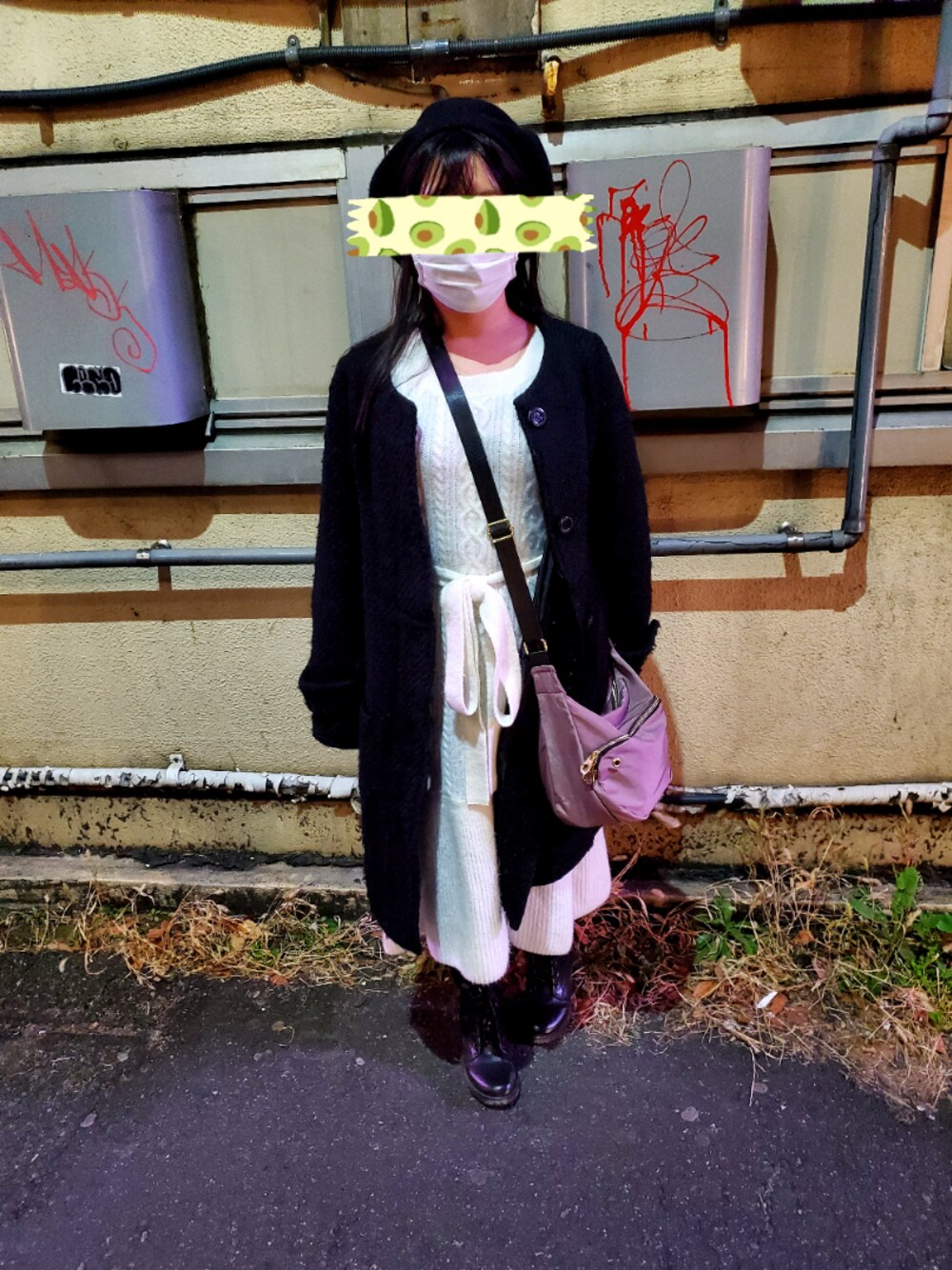 「低身長コーデ」｜「MIIAのエンジェルワンピース（ワンピース、ホワイト系）」を使った、しまてさん（レディース・140cm）の秋コーディネートの1枚目の写真