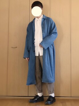 「UNIQLO（ユニクロ）のフランネルシャツ（長袖）（シャツ/ブラウス）」を使った、ざっきーさん（メンズ・178cm）の春コーディネート