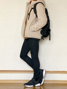 「UNIQLO（ユニクロ）のタートルネックT（長袖）（Tシャツ/カットソー）」を使った、ざっきーさん（メンズ・178cm）の冬コーディネート