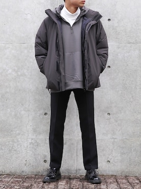 「Steven Alan（スティーブンアラン）のアイテム（ダウンジャケット/コート）」を使った、ざっきーさん（メンズ・178cm）の冬コーディネート