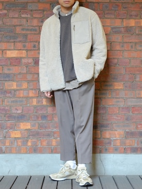 「WYM LIDNM（ウィム バイ リドム）のMILANO RIB HEAVY WEIGHT PO KNIT（ニット/セーター）」を使った、ざっきーさん（メンズ・178cm）の冬コーディネート