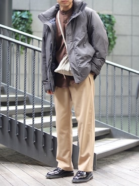 「Steven Alan（スティーブンアラン）のアイテム（ダウンジャケット/コート）」を使った、ざっきーさん（メンズ・178cm）の冬コーディネート