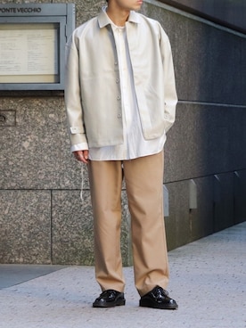 「CREARE -LINO-（クレアーレリノ）のアイテム（ブルゾン）」を使った、ざっきーさん（メンズ・178cm）の春コーディネート