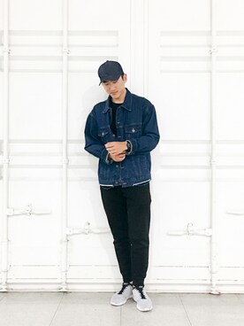 「5（ファイブ）のアイテム（ジャケット/アウター）」を使った、何宇霖さん（メンズ・180cm）の春コーディネート