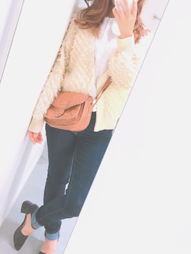 「one after another NICE CLAUP（ワンアフターアナザーナイスクラップ）のアイテム（パンプス）」を使った、やまもとひろのさん（レディース・150cm）の秋コーディネート