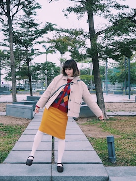 「WINTER STYLE」｜「アイテム（スカート）」を使った、草子さん（レディース・160cm）の冬コーディネート