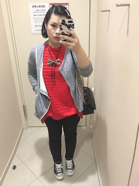 「IZZUE（イズゥー）のアイテム」を使った、クロコさん（レディース・153cm）の冬コーディネート