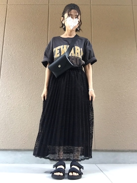 「AMERICAN HOLIC（アメリカンホリック）の・レースロングプリーツスカート（スカート）」を使った、tarot_yukaさん（レディース・149cm）の夏コーディネート