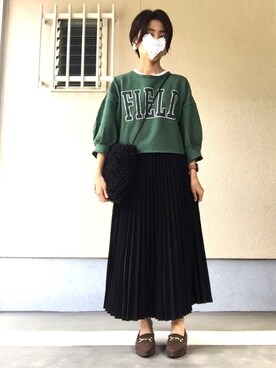tarot_yukaさんの「無地プリーツロングスカート」を使ったコーディネート