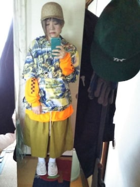 「AlexanderLeeChang（アレキサンダーリーチャン）のアイテム（レッグウェア）」を使った、Kaeさん（レディース・155cm）の春コーディネート