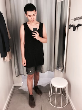「H&M（エイチ・アンド・エム）のアイテム（その他）」を使った、水多多さん（メンズ・178cm）の春コーディネート
