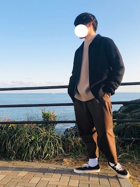 「Re（アールイー）のアイテム（ジャケット/アウター）」を使った、シュンさん（メンズ・183cm）の秋コーディネート