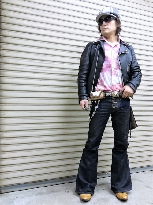 Kit Sin Schottのライダースジャケットを使ったコーディネート Wear Kit Sin Schottのライダースジャケットを使ったコーディネート Wear