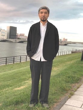 「UNITED ARROWS & SONS（ユナイテッドアローズアンドサンズ）のアイテム（その他アウター）」を使った、Akira　Aizakiさん（メンズ・177cm）の秋コーディネート