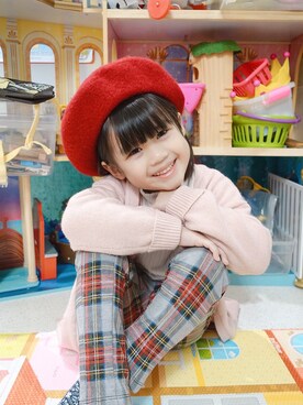 「kids」｜「アイテム（テーラードジャケット）」を使った、Amberさん（レディース・158cm）の冬コーディネート