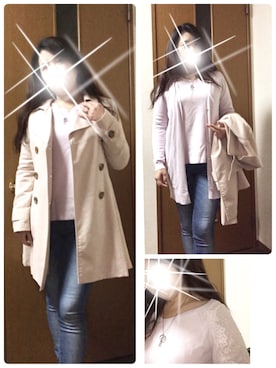 「春コート」｜さち(=^ェ^=)さん（レディース・153cm）の春コーディネート