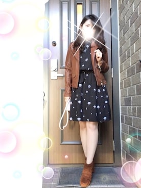 「DRWCYS（ドロシーズ）のアイテム（ライダースジャケット）」を使った、さち(=^ェ^=)さん（レディース・153cm）の春コーディネート