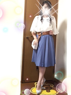 「JUSGLITTY（ジャスグリッティー）のアイテム（バッグ）」を使った、さち(=^ェ^=)さん（レディース・153cm）の春コーディネート