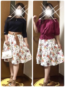 「JUSGLITTY（ジャスグリッティー）のアイテム（バッグ）」を使った、さち(=^ェ^=)さん（レディース・153cm）の夏コーディネート