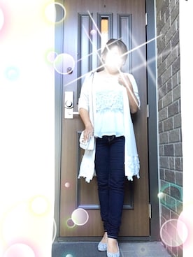 「JUSGLITTY（ジャスグリッティー）のアイテム（バッグ）」を使った、さち(=^ェ^=)さん（レディース・153cm）の夏コーディネート