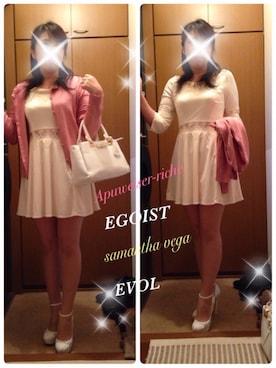 「EGOIST（エゴイスト）のアイテム（ワンピース/ドレス）」を使った、さち(=^ェ^=)さん（レディース・153cm）の春コーディネート