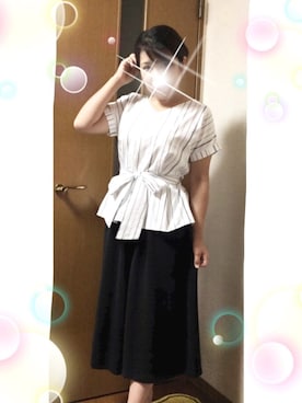 「VICKY（ビッキー）のアイテム（パンツ）」を使った、さち(=^ェ^=)さん（レディース・153cm）の夏コーディネート